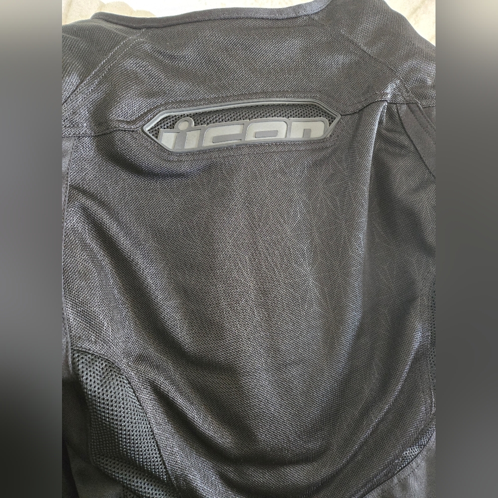 ICON Jet Black Riding Jacket - Picture 2 of 11